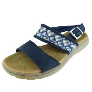 Born concept Women Ankle Strap Shoes  Blue Synthetic Buckle Size 6 Medium (B, M)